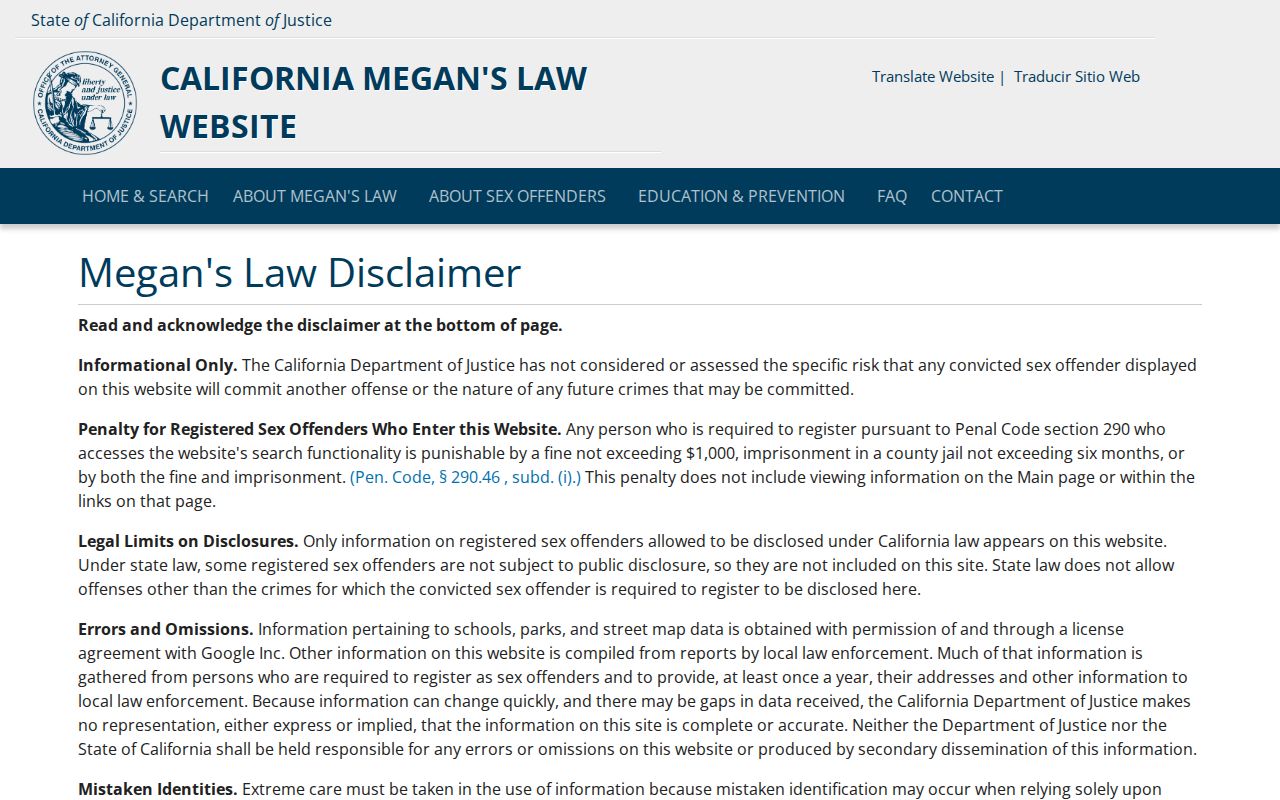 Yorba Linda previous residents California Megan’s Law registry