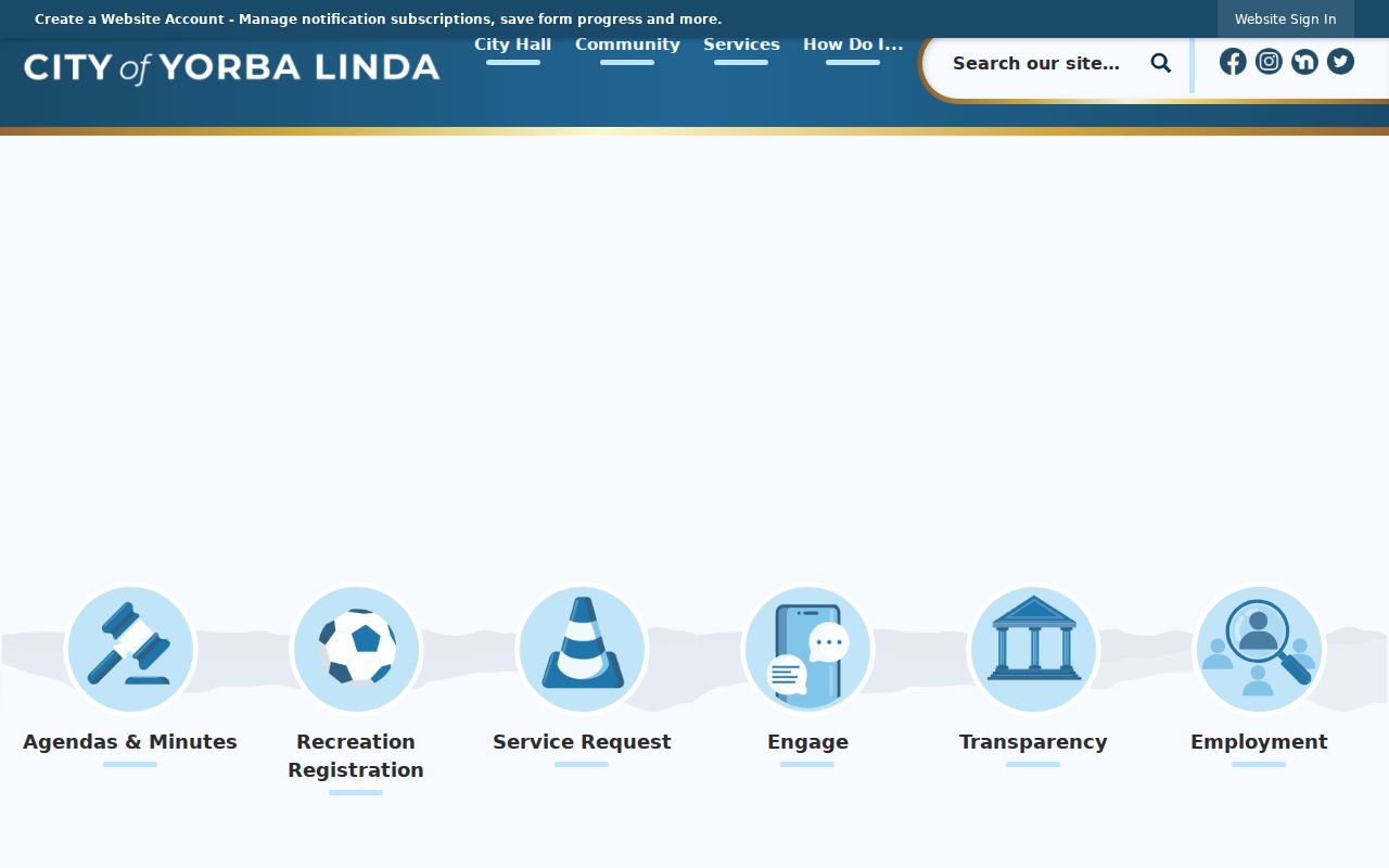Yorba Linda residents directory official city records entry point