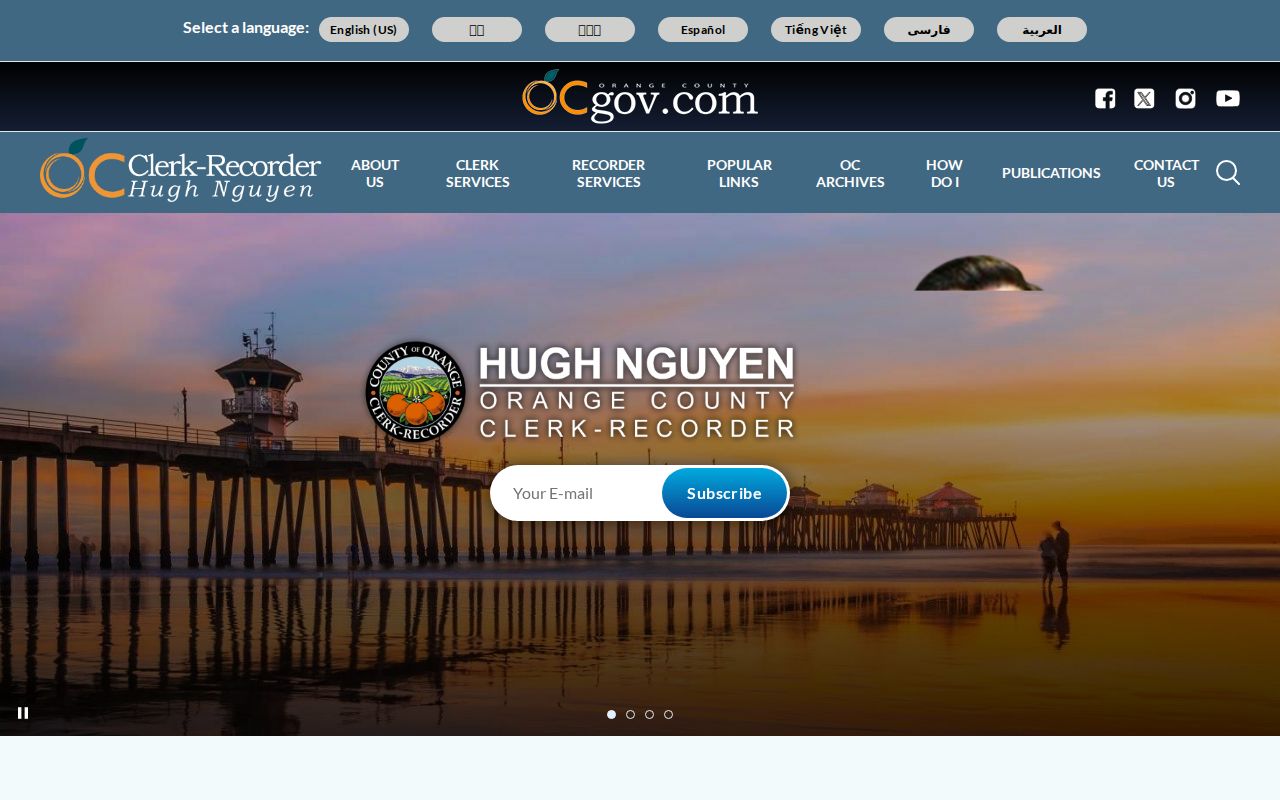 Yorba Linda residents directory Orange County Clerk Recorder records